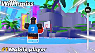 HOOPZ BUT IF I MISS THE VIDEO ENDS 1 ROBLOX HOOPZ MOBILE PLAYER [upl. by Drofnil]