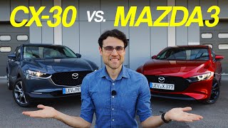 Mazda 3 vs CX30 comparison review  hatch or SUV SkyactivX inside [upl. by Lletnahc]