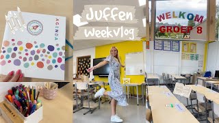 Mijn eerste schoolweek als juf in groep 8 🏫📚📝 JUFFEN WEEKVLOG 👩🏼‍🏫 Juf Janette [upl. by Ameg]