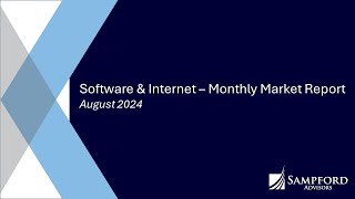 Software amp Internet  Monthly MampA amp VC Report August 2024 [upl. by Haon]