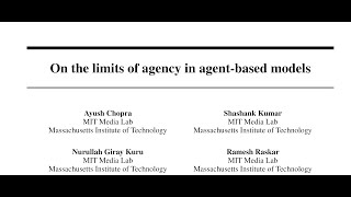 QA On the limits of agency in agentbased models [upl. by Hcaz]