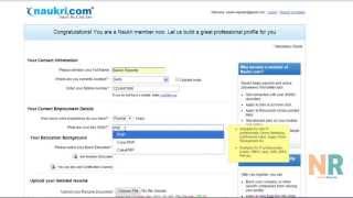 5MIN guide to Naukricom registration [upl. by Inahpets]