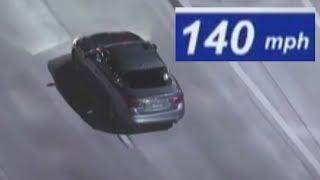 Police chase driver on LA freeways [upl. by Llewon548]