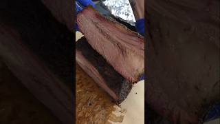 Gorgeous brisket 😍 bbq brisket fire food beef smoke outdoorcooking california [upl. by Notsehc]