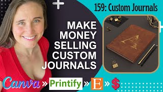 Make Money Selling Print On Demand Custom Journals on Etsy Using Canva And Printify [upl. by Emoreg]