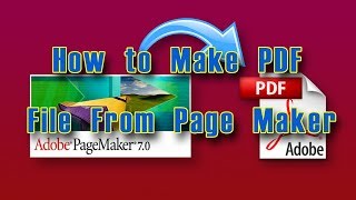 how to make PDF file from page maker [upl. by Egnalos844]