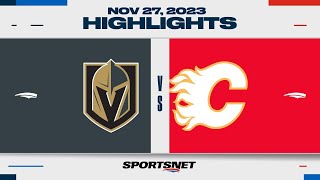 NHL Highlights  Golden Knights vs Flames  November 27 2023 [upl. by Deadman36]