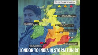 London to India in Storm Eunice 🌪🥶  Surprised my family 🥹😎 [upl. by Annoel796]