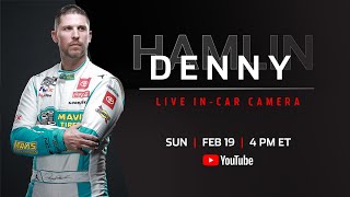 Live Denny Hamlins Daytona 500 InCar Camera presented by Toyota [upl. by Nolrac993]