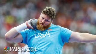 Team USAs Ryan Crouser clinches UNPRECEDENTED third shot put gold medal  Paris Olympics [upl. by Hirschfeld184]