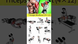 triceps workout at gym  tricep workout  triceps exercises  Build bigger Triceps  arms triceps [upl. by Atiekahs165]