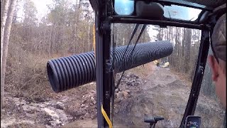 Big Culvert Pipe Installation [upl. by Inajna651]