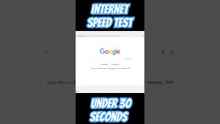 Internet Speed Test under 30 Seconds [upl. by Kentiga]