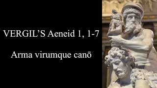 VIRGIL Aeneid Book 1 17 Arma virumque canō [upl. by Particia]