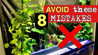 8 Riparium MISTAKES to Avoid For BEGINNERS growing POTHOS MONSTERA and more in a Fish Tank [upl. by Fronnia989]