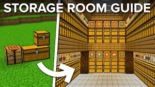 How To Build a Storage Room With Automatic Sorter in Minecraft [upl. by Durrell398]