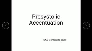 Presystolic accentuation in MDM [upl. by Esinev]