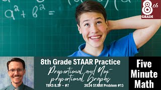 8th Grade STAAR Practice Proportional and Nonproportional Graphs 85F  7 [upl. by Esilehs583]