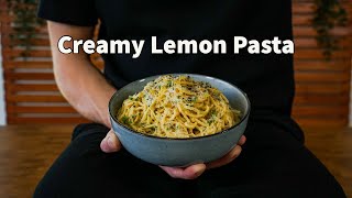 Creamy Garlic Lemon Pasta  One Of The Easiest Pasta Recipes [upl. by Mochun]