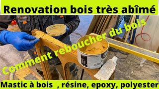 10 ETAPES PRO POUR RENOVER UN BOIS TRES ABIME TRAITEMENT DURCISSEUR MASTIC … [upl. by Farrar]