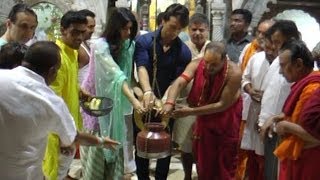 Tiger Shroff amp Kriti Sanon SPOTTED at Babulnath TEMPLE [upl. by Elocim]