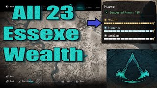 Assassins Creed Valhalla All Essexe Wealth Locations guide [upl. by Wilburt352]