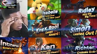 Etika Reacts To Every Newcomer Reveal Trailer In Super Smash Bros Ultimate Before DLC [upl. by Christie]