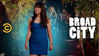 Behind the Scenes All About Abbi’s Famous Blue Dress  Broad City [upl. by Nomzaj]