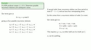 Linear Feedback Shift Registers Part Two [upl. by Madson10]