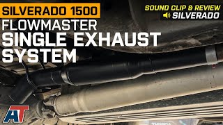 20142018 53L Silverado 1500 Flowmaster Outlaw Extreme Single Exhaust System Review amp Sound Clip [upl. by Maribelle468]