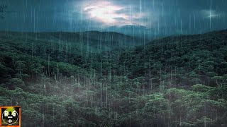 Rainforest Thunderstorm with Rain Thunder and Jungle Animal Noises for Sleep Relaxation  12 Hours [upl. by Tsepmet368]