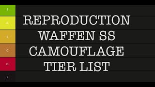 WW2 Reproduction Waffen SS Camouflage Tier List [upl. by Kursh381]