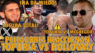 UFC 308 PELEADORES REACCIONAN AL BRUTAL NOCAUT DE ILIA TOPURIA VS MAX HOLLOWAY en UFC 308 [upl. by Aarika]