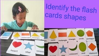 Identify the flash cards shapes by baby 22 months baby identify the flash cards shapes [upl. by Adnirual]