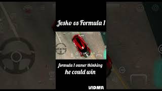 Jesko vs Formula 1😈😈💥gaming car cpm shorts [upl. by Enoob]