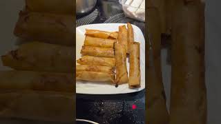 Frying Yummy pork spring roll youtubeshorts cooking youtube food springroll yummy y [upl. by Bonis]