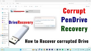 how to recover corrupted pen drive how to fix the file system issues in external drives [upl. by Sonja870]