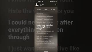 Lund  Fck Love foryou hiphop lyrics lyrics lund [upl. by Corrina]