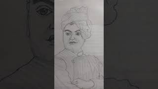 Swami Vivekananda Drawing swamivivekananda vivekananda kanyakumari drawing shorts [upl. by Devitt151]