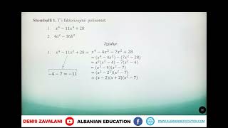 8 02 061 Java 16 Matematikë faktorizimi i polinomit në varësi të numrit të termave [upl. by Vadnee]