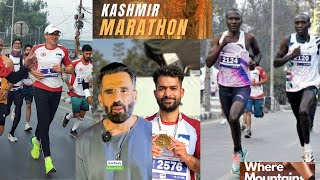 FirstEver Kashmir Marathon with International Athletes amp CM Omar Abdullah rjrafiqofficial [upl. by Einhpad637]