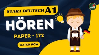 Start Deutsch A1 Exam 2024 Test  Paper  172  Hören mit Lösungen  GermanAdda [upl. by Camille]