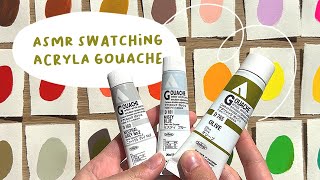 Swatching my entire collection of Holbein Acryla gouache ✷ 40 min Relaxing Swatches  No talking [upl. by Latsyk225]