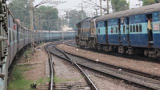 Parallel Run amp Overtake  Tamil Nadu Express vs Kashi Vishwanath Express  Indian Railways [upl. by Booker]