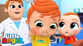 Boo Boo Song Dentist  Little Angel  Kids Cartoons amp Nursery Rhymes  Moonbug Kids [upl. by Aitnohs]