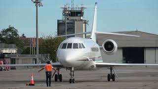 Dassault Falcon 2000EX NetJets Europe CSDLE aterrizaje San Sebastián [upl. by Llenyr]