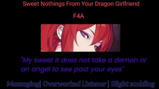 ASMR F4A Sweet Nothings From Your Dragon GirlfriendMassagingOverworked Listener  Slight scolding [upl. by Kaitlyn]