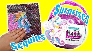 Rainbow Dash Sequin Activity Book with Princess Celestia LOL Surprise Ball Custom [upl. by Donough955]