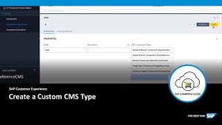 Create a Custom CMS Component Type  SAP Commerce Cloud  SAP Micro Learning [upl. by Mairb]