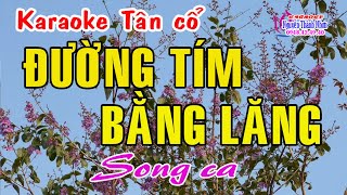 Karaoke tân cổ ĐƯỜNG TÍM BẰNG LĂNG  SONG CA [upl. by Dymphia]